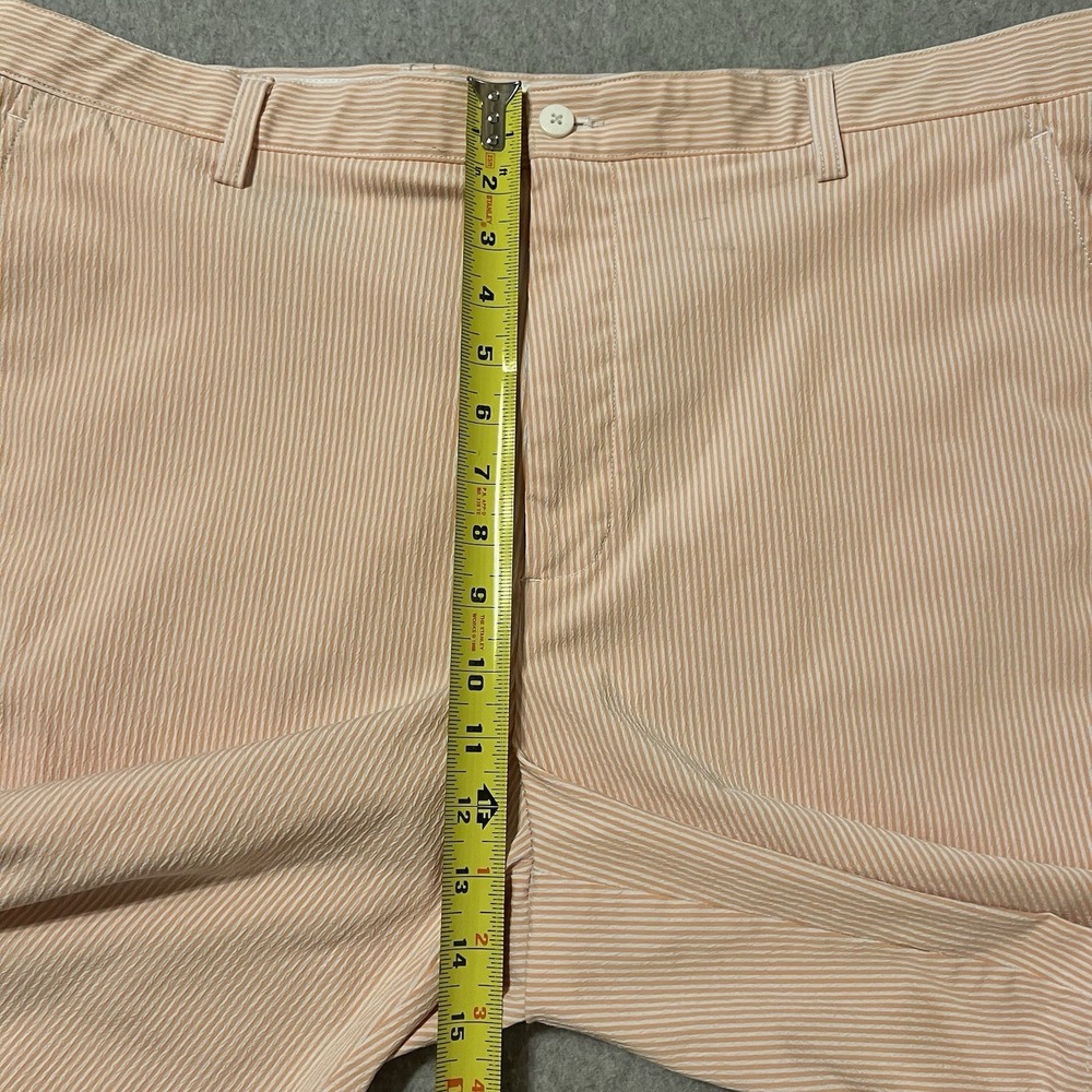 Footjoy Shorts Men's 40 Orange Seersucker Performance Stretch Movement Golf READ - Picture 15 of 16